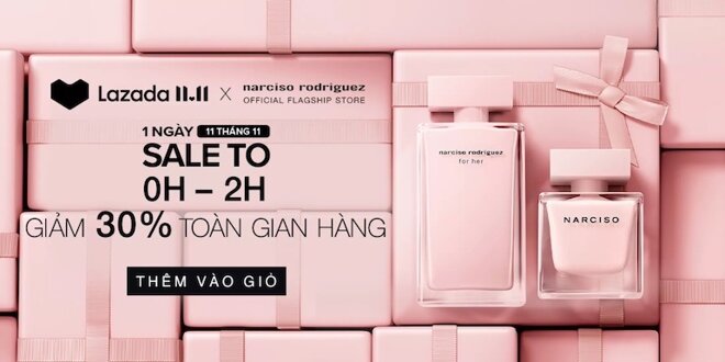 Narciso giảm đến 30% trong siêu sale 11.11