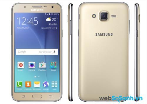 Samsung Galaxy J7 thừa kế nhiều phong cách thiết kế đặc trưng của dòng Samsung Galaxy