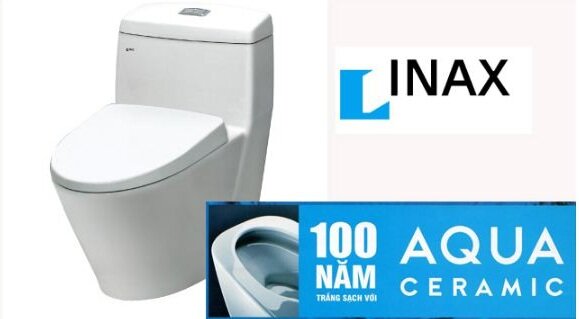 bồn cầu inax với công nghệ Aqua ceramic 