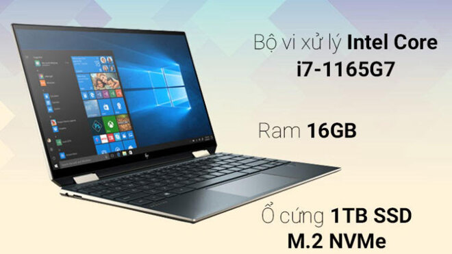 Laptop HP Spectre x360 sở hữu hiệu suất cải thiện vượt bậc