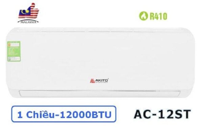 điều hòa Akito 12000 BTU 1 chiều AC-12ST gas R410