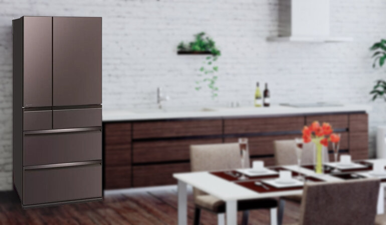  Tủ lạnh Mitsubishi MR-WXD70G giúp không gian nhà bạn thêm phần sang trọng