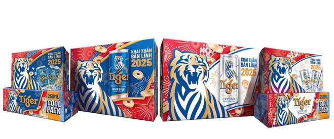 Bảng giá bia Tiger Tết 2025 chính hãng mới nhất, khuyến mãi bia Tiger Xuân Ất Tỵ