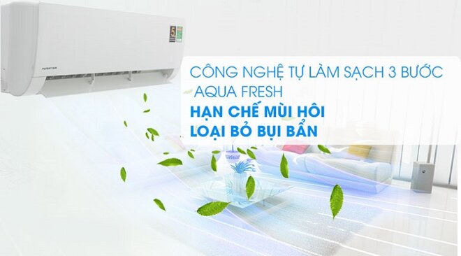 điều hòa Aqua 18000 BTU 1 chiều AQA-KCRV18WNMA Inverter