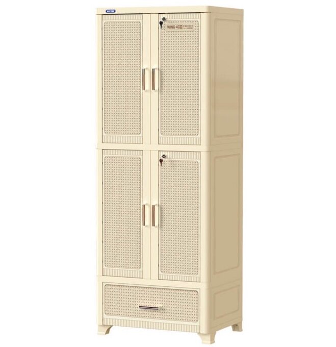 Tủ nhựa Duy Tân Wing 4C-1N 70 x 50 x 185cm (Nâu nhạt)