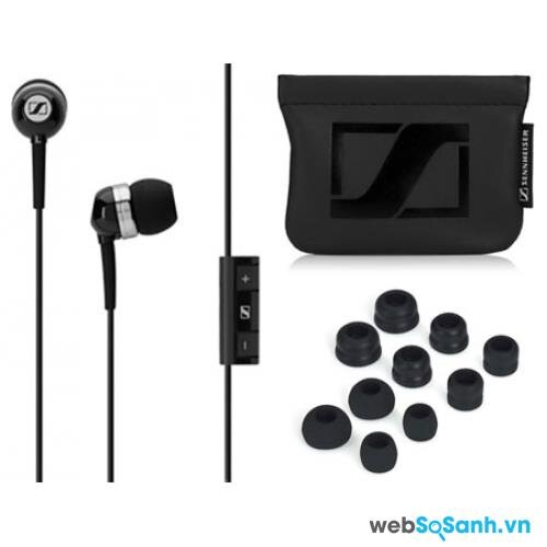 Tai nghe Sennheiser MM 70 iP và các đồ đi kèm