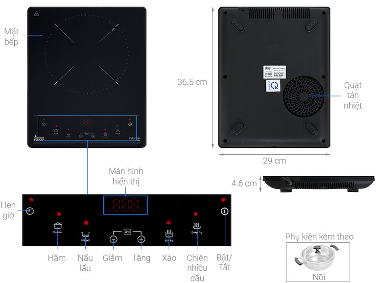 Cấu tạo bếp từ Teka Fic 31t30