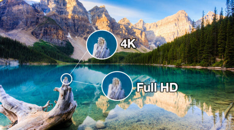 Độ phân giải Ultra HD 4K mang đến hình ảnh sắc nét và chân thực
