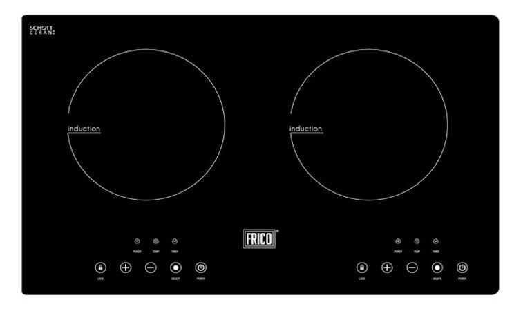 Bếp từ âm 2 vùng nấu Frico FC-DC166 có các mức gia nhiệt đa dạng để các chị em lựa chọn