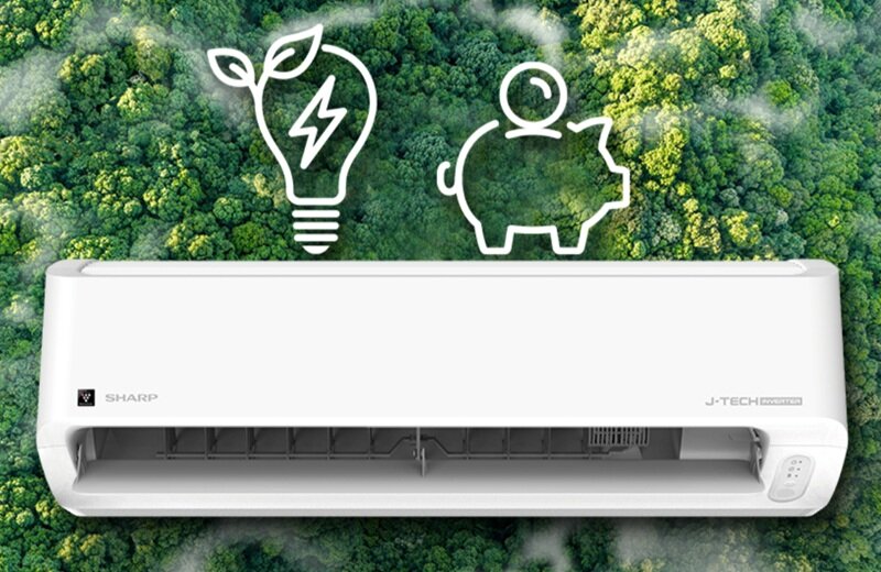 Điều hòa Sharp AH-XP10DSW 9000 BTU inverter giá hợp lý lại tiết kiệm điện hiệu quả