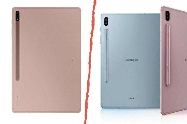 So sánh thiết kế Galaxy Tab S7 và Tab S6