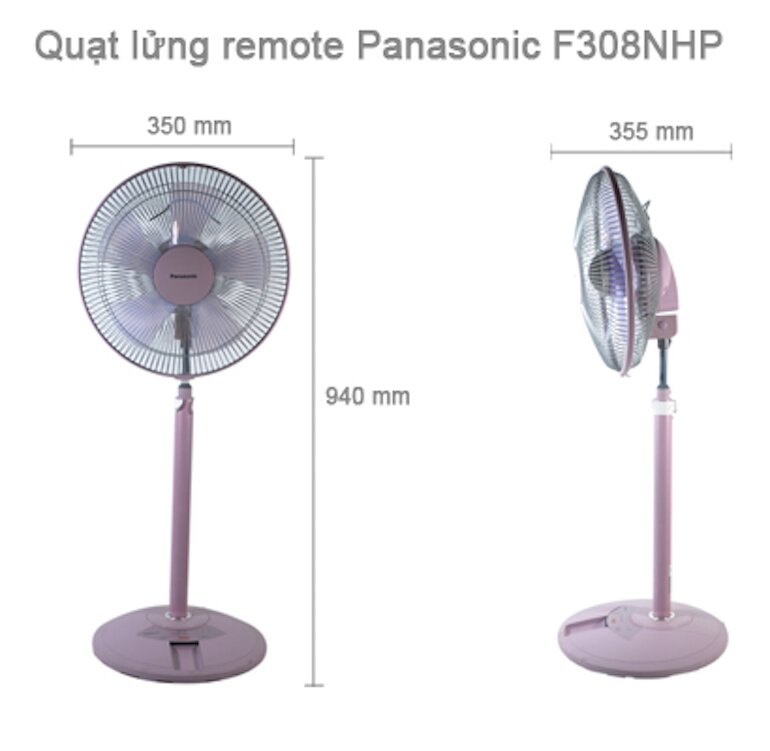 Quạt lửng Panasonic f-308nhp sở hữu kiểu dáng hiện đại và sang trọng