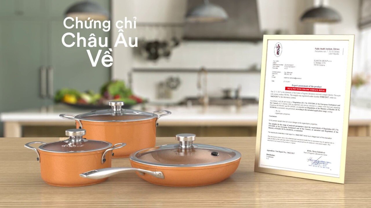 Chảo phủ sứ cao cấp Elmich Royal Premium