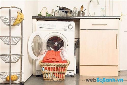 Máy giặt lồng ngang tổ điểm cho không gian nội thất của gia đình bạn