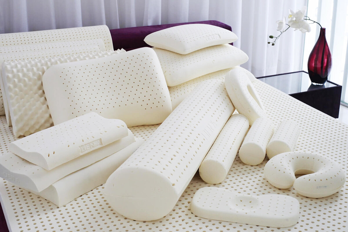 Các sản phẩm gối được sản xuất từ 100% cao su thiên nhiên đem lại sự êm ái, thoải mái tối đa khi sử dụng