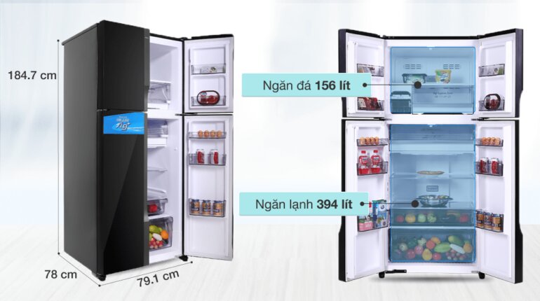 Kích thước tủ lạnh Panasonic 550 lít NR-DZ601VGKV