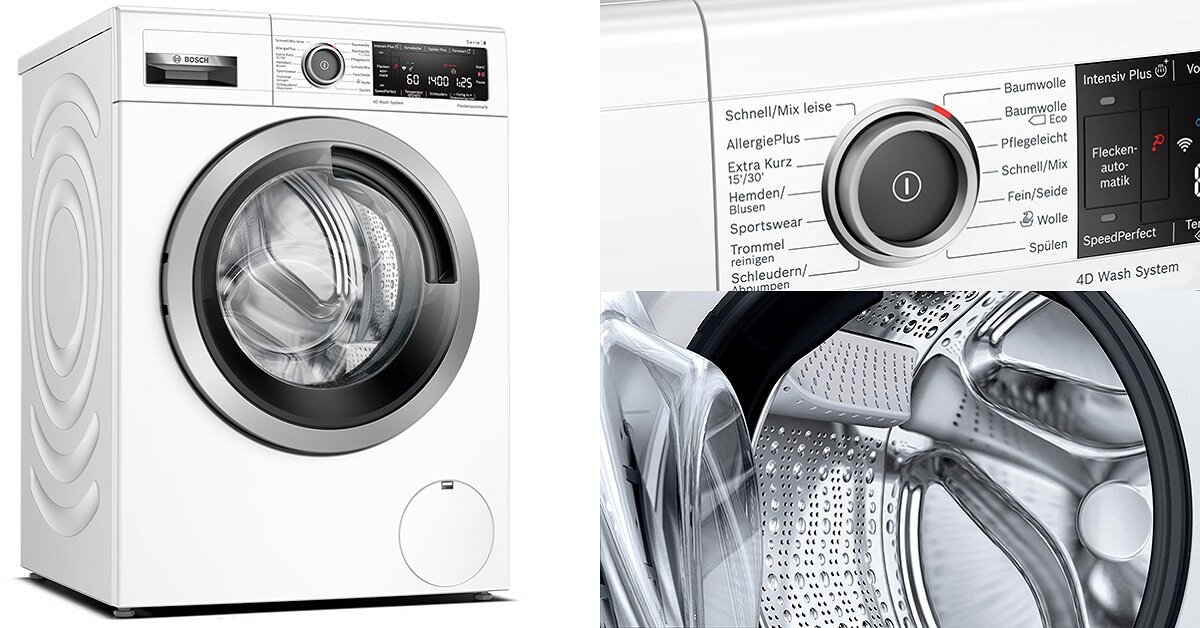 thiết kế hiện địa của máy giặt Bosch serie 4