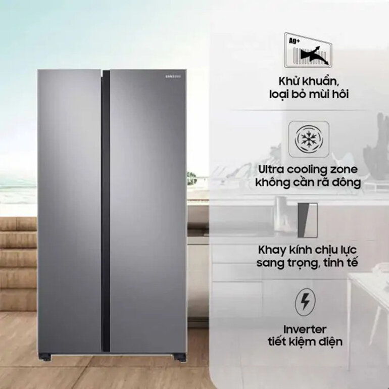 Những tính năng nổi trội của tủ lạnh Samsung side by side RS62R5001M9/SV