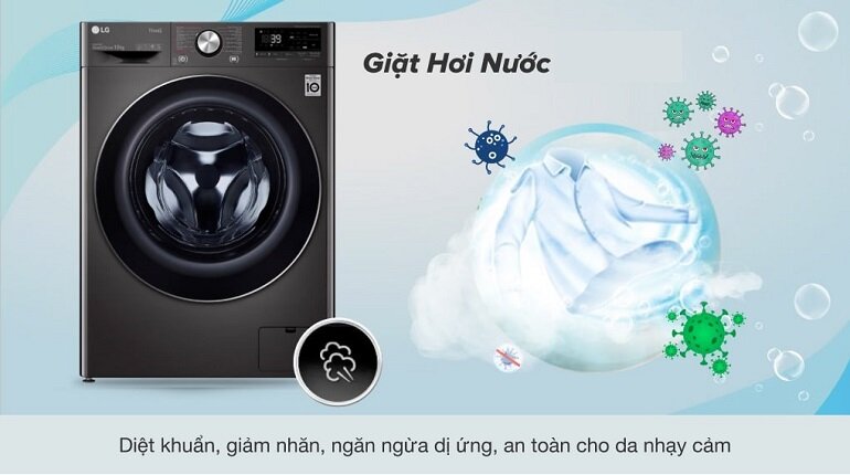 Giặt hơi nước giúp loại bỏ vi khuẩn, ngăn ngừa dị ứng