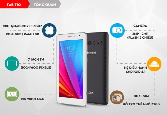 Máy tính bảng Masstel Tab 710