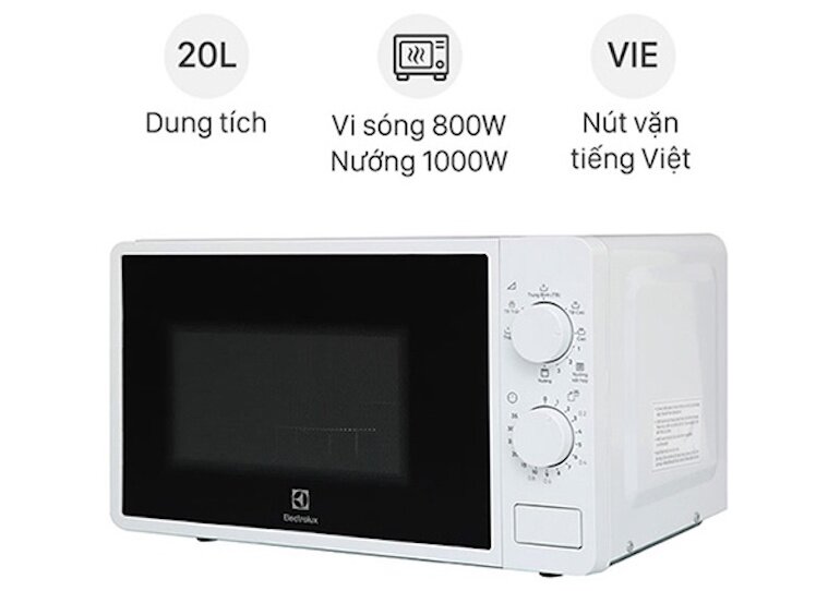 Lò vi sóng cơ Electrolux EMG20K38GWP – Sự lựa chọn thông minh cho căn bếp nhà bạn