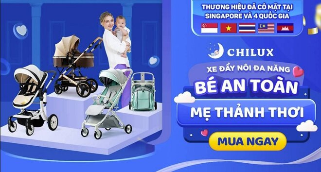 Xe nôi em bé Chilux có chất lượng tốt, độ bền cao