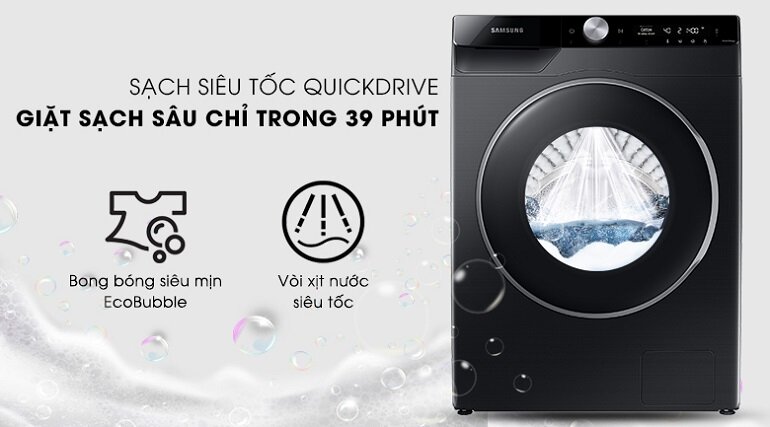 Máy giặt 9 kg Samsung Al Inverter WW90TP44DSB/SV 