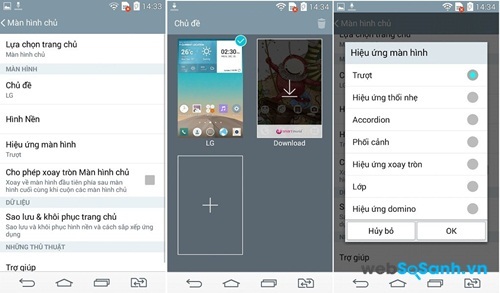 Bạn có thể tuỳ chỉnh chủ đề với LG G3 Stylus Nguồn Internet