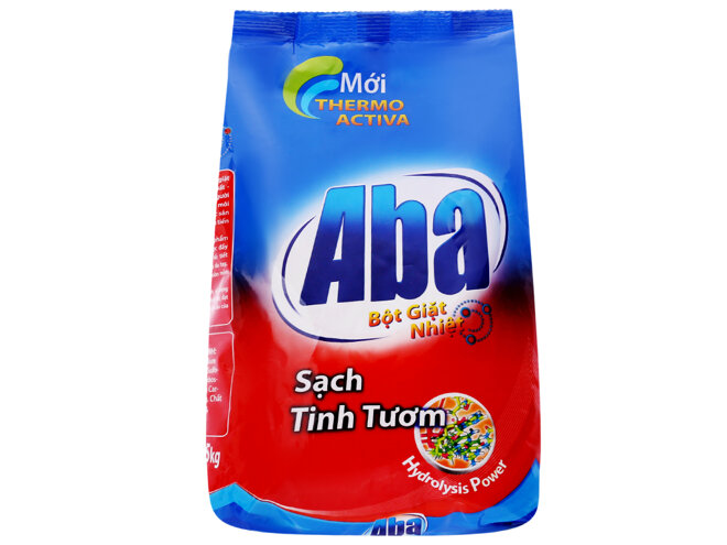 Aba là sản phẩm bột giặt Việt Nam được sản xuất theo quy chuẩn và chất lượng quốc tế (Nguồn: bachhoaxanh)