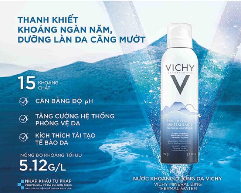 Khám phá 15 khoáng chất chứa trong thành phần xịt khoáng Vichy