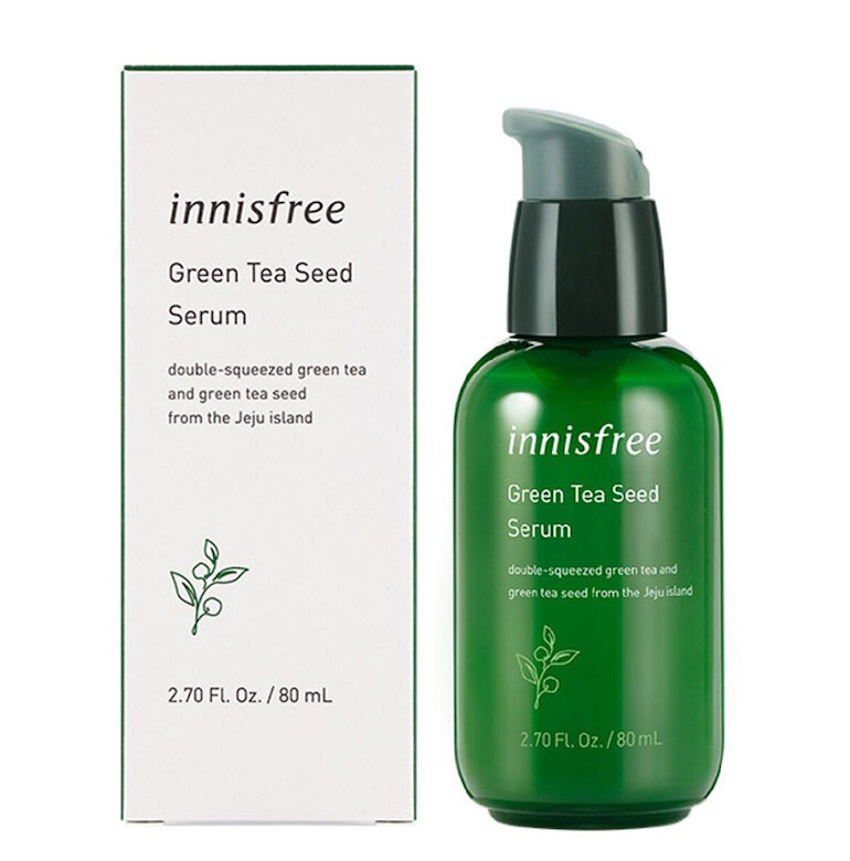 Serum Innisfree trà xanh giúp cung cấp độ ẩm cho da, giúp da thêm ẩm mượt ngày sau một tuần sử dụng.