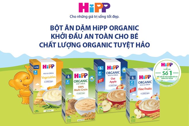 Bột ăn dặm HiPP rất được tin dùng hiện nay