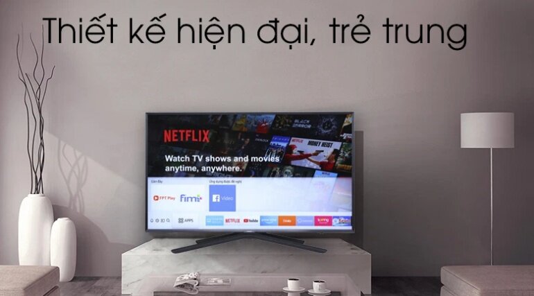 Tivi sở hữu một độ mỏng ấn tượng cùng màn hình to lên đến 43 inch.