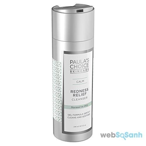 review sữa rửa mặt dịu da kích ứng mẩn đỏ Paula's Choice Calm Redness Relief