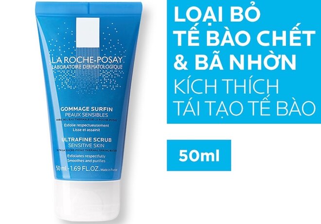 Tẩy tế bào chết La Roche Posay có khả năng làm sạch da nhẹ nhàng, loại bỏ da chết, bụi bẩn và dầu nhờn hiệu quả trên da.