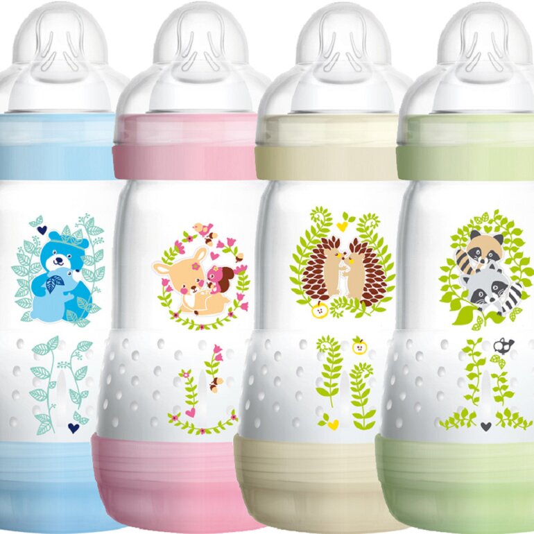 Thân bình sữa Mam được làm từ nhựa PP, không chứa BPA độc hại