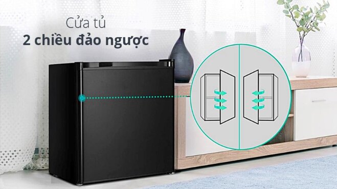 Tủ lạnh mini Casper có cửa 2 chiều đảo ngược