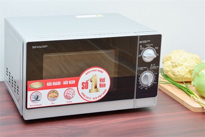 Lò vi sóng Sharp R-205VN-S giải pháp nấu ăn nhanh gọn dành cho người bận rộn