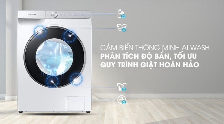Máy giặt Samsung AI Inverter 9 kg WW90TP44DSH/SV