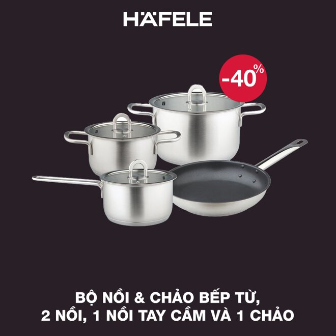 Bộ nồi 4 chi tiết của Hafele