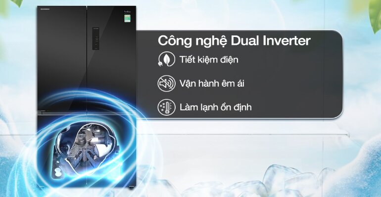 Tủ lạnh Beko GNO51651GBVN hoạt động êm ái và tiết kiệm điện