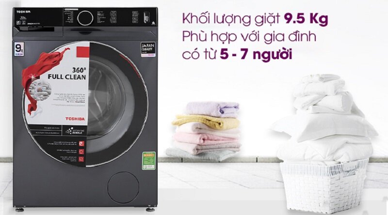 TOP 6 máy giặt Toshiba 9.5 kg chất lượng tốt, giá chỉ hơn 5 triệu đồng