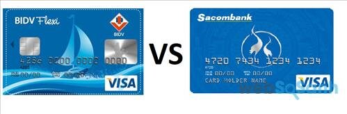 So sánh thẻ tín dụng ngân hàng Sacombank và BIDV