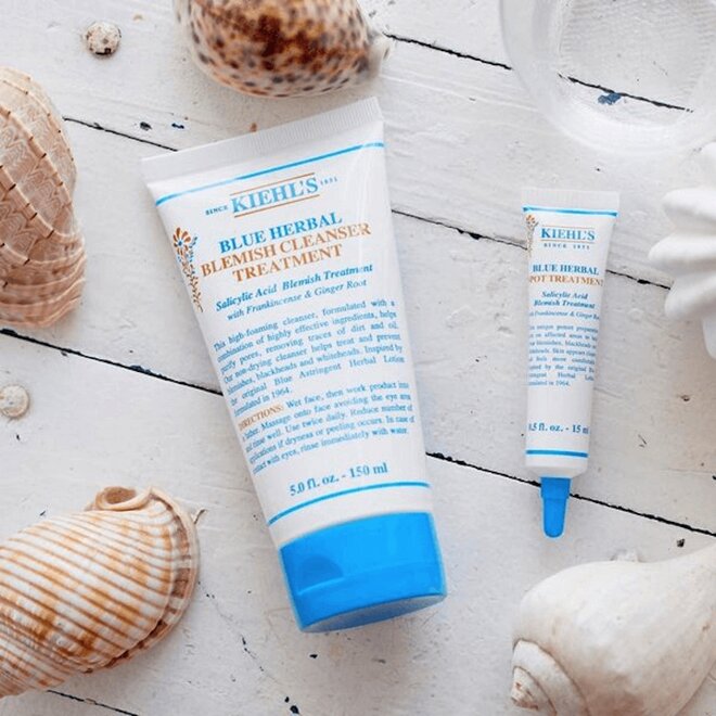 Sữa Rửa Mặt Kiehl’s Blue Herbal Blemish Cleanser Treatment