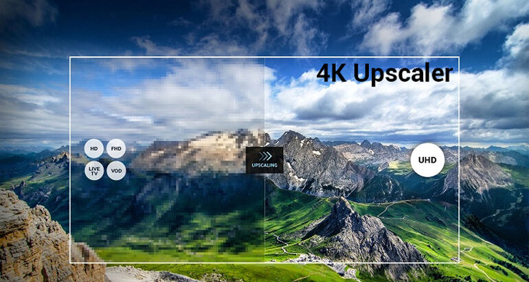 Hình ảnh của smart tivi LG 70 inch 70UP7750PTB luôn đạt chất lượng 4K Ultra HD tốt nhất