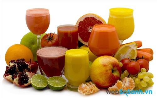 Các loại nước hoa quả có chứa vitamin giúp cơ thể tràn đầy năng lượng và khỏe mạnh cân đối