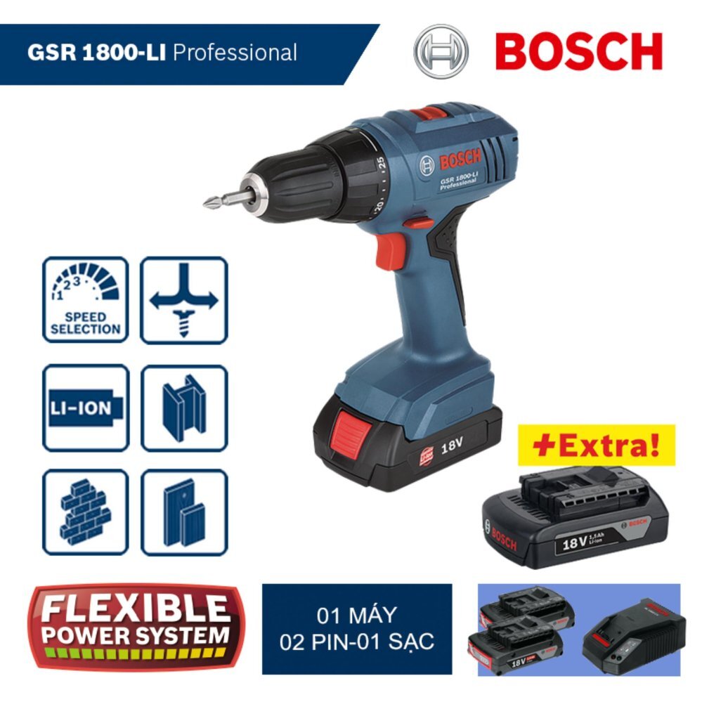 Máy khoan Bosch GSR 1800-LI
