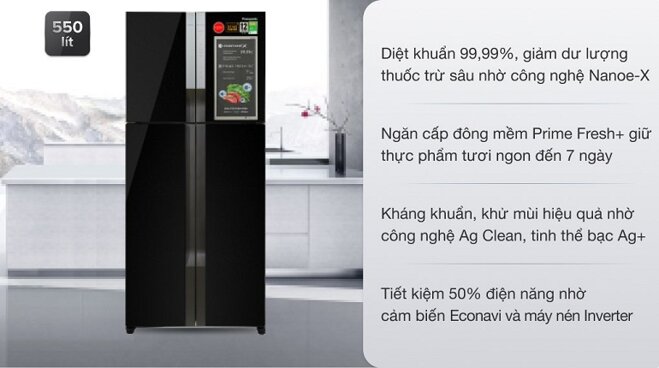 Tủ lạnh 4 cánh Panasonic 550L NR-DZ601VGKV sở hữu nhiều tính năng hiện đại