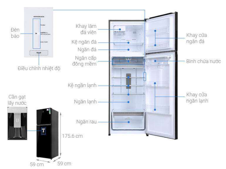 Tủ lạnh Electrolux ETB3740K-H