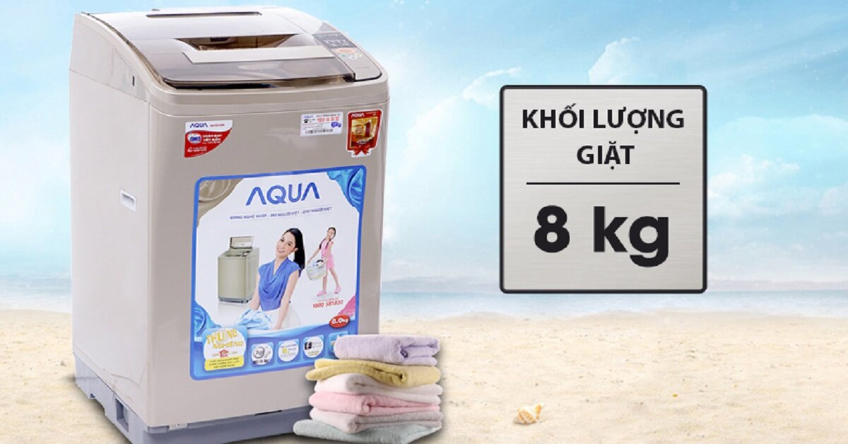 máy giặt Aqua 8kg cửa trên 